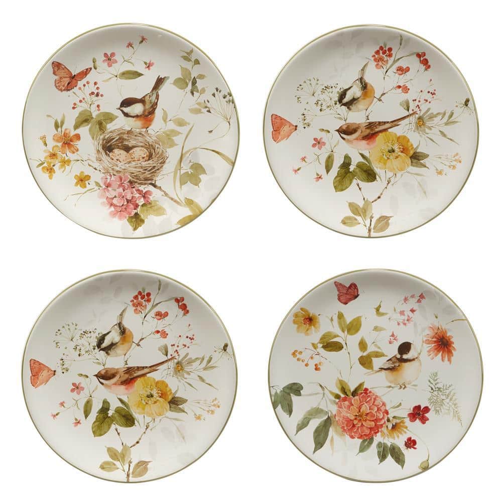 Nature's Song Ceramic Floral 16-Piece Dinnerware Set