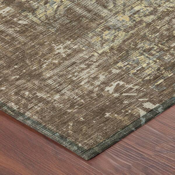 Chantille Machine Washable Indoor/Outdoor Abstract ACN2785 Chocolate 5 ft. x 7 ft. 6 in. Area Rug