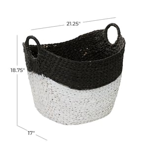Seagrass Handmade Large Woven Storage Basket with Handles