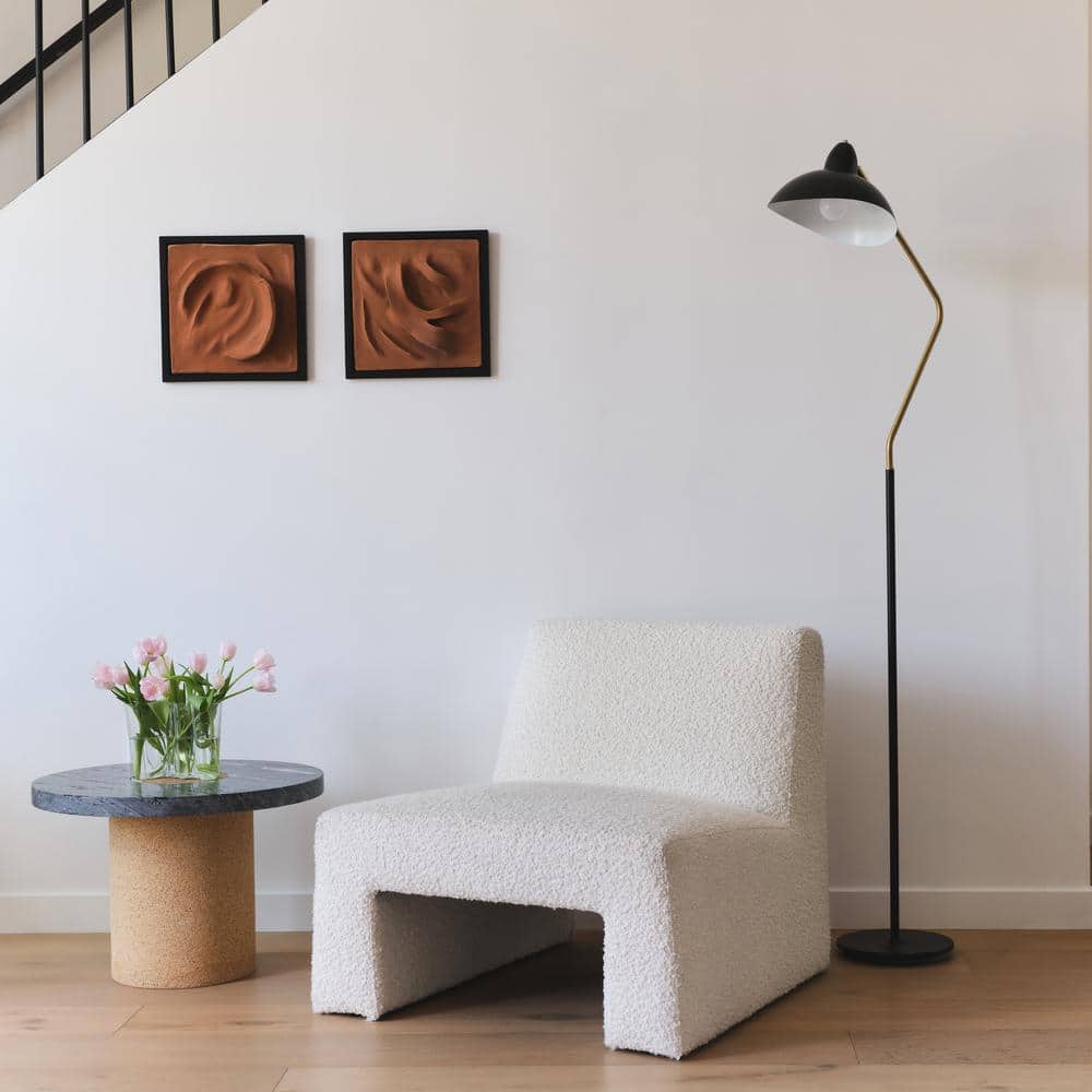 Arcadian Swoop Adjustable Black LED Floor Lamp for Kids