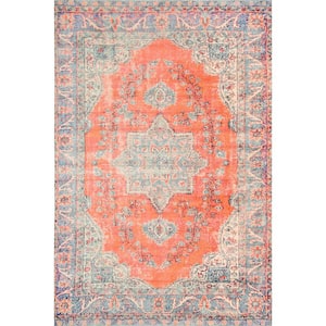 Lisette Persian Distressed Rust 8 ft. x 10 ft. Area Rug