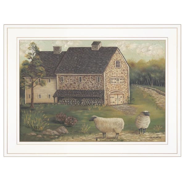 HomeRoots Charlie Stone Barn 1-Piece Framed Wall Art 15 in. x 19 in.