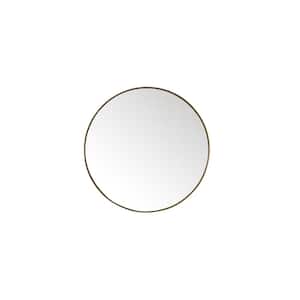 Rohe 30 in. W x 30 in. H Rectangular Framed Wall Mount Bathroom Vanity Mirror in Champagne Brass