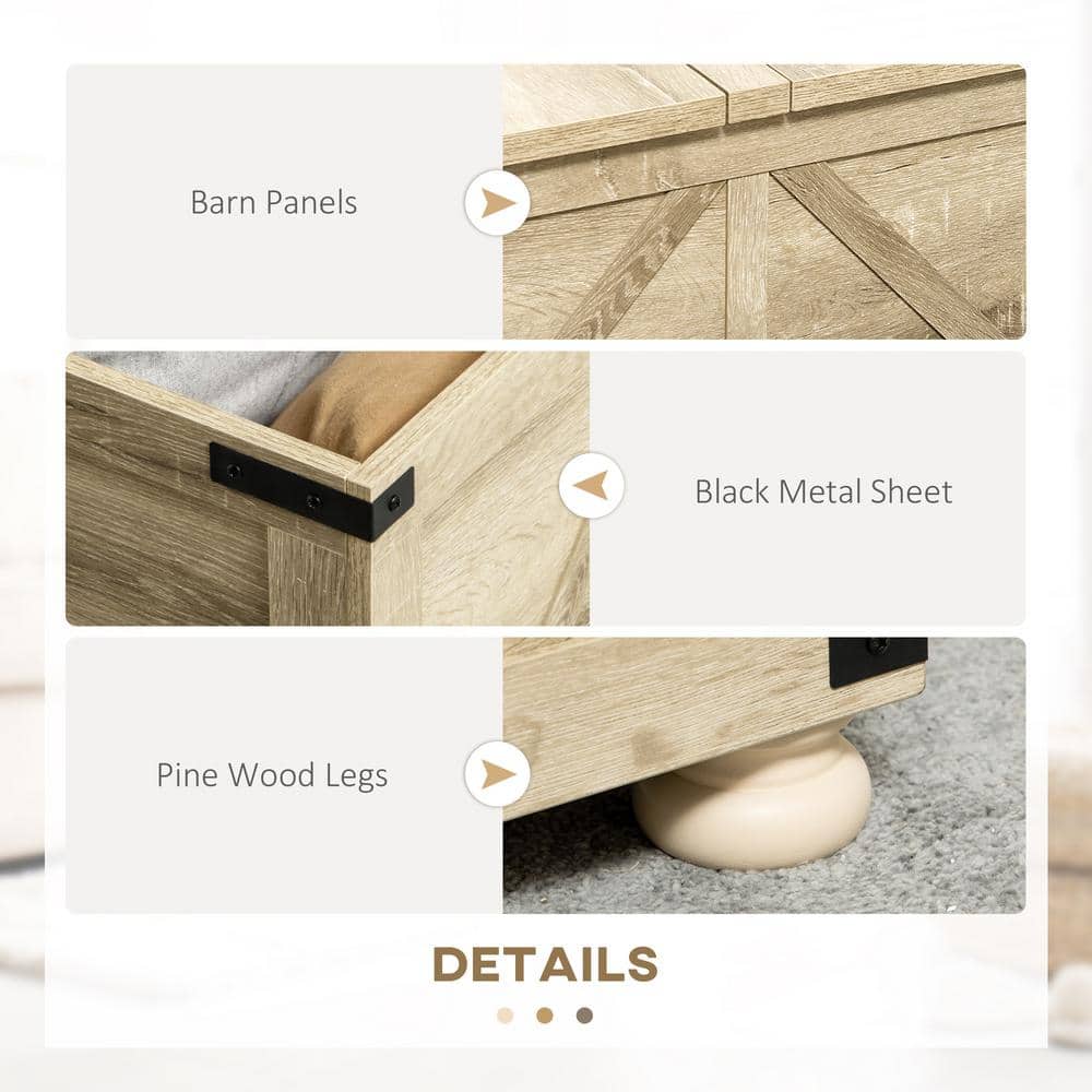 Rustic Farmhouse Square Coffee Table with Hidden Storage, Brown Wood