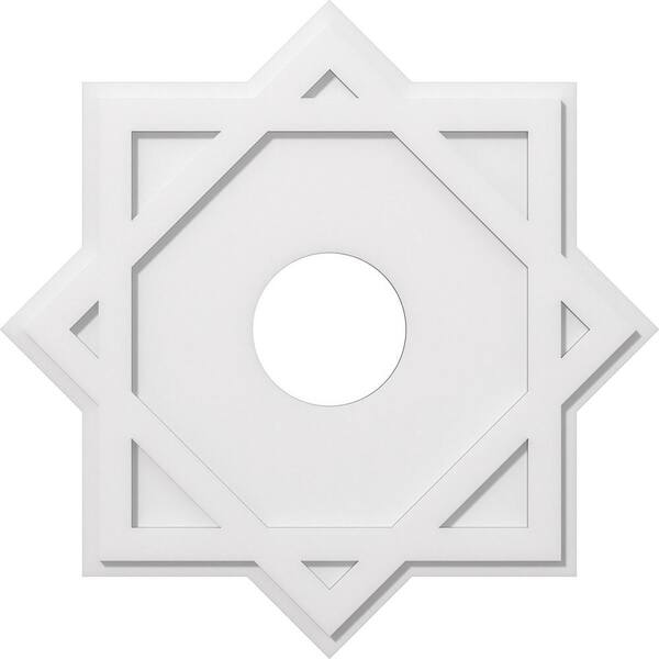Ekena Millwork 1 in. P X 16-1/2 in. C X 30 in. OD X 7 in. ID Axel Architectural Grade PVC Contemporary Ceiling Medallion