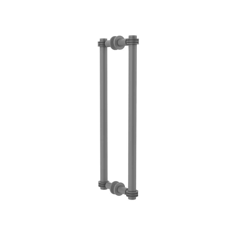 Contemporary 18 in. Shower Door Handle in Matte Gray with Dotted Accent (1-Pair) price history on PriceWatchPro