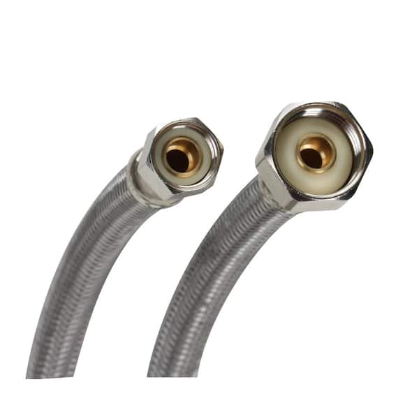 Fluidmaster 3/8 in. Compression x 1/2 in. F.I.P. x 16 in. L Braided Stainless Steel Faucet Connector