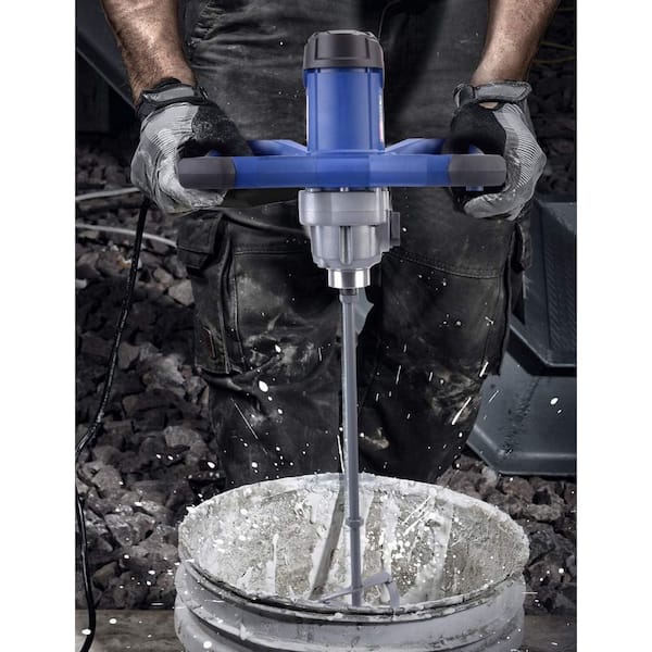 1800-Watts Electric Concrete Cement Mixer Drill Tool with Paddle for Paint Mortar Drywall Mud Adjustable 7 Speeds