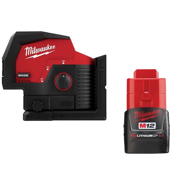 Milwaukee 100 ft. REDLITHIUM Lithium-Ion USB Green Rechargeable Cross Line  Laser Level with Charger 3521-21 - The Home Depot