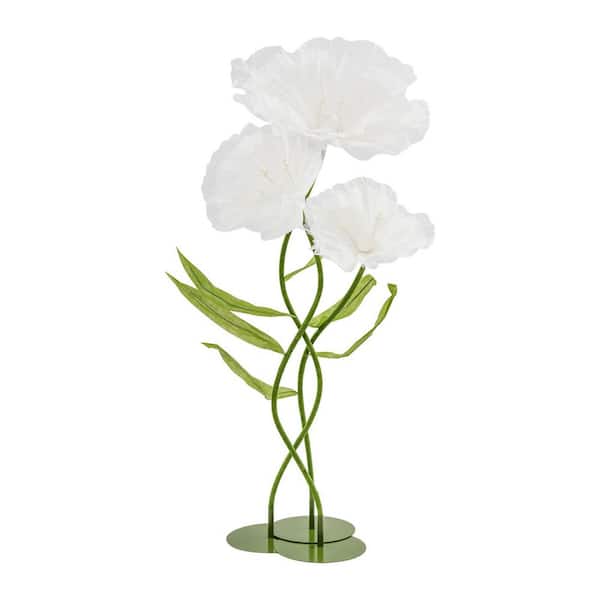 YIYIBYUS 55 in. H, 47 in. H, 39 in. H 3 Pieces White Indoor/Outdoor Artificial Flower Wedding Party Artificial Flower Decor