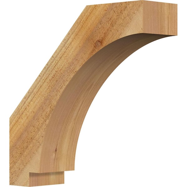 Ekena Millwork 4"W x 14"D x 14"H Imperial Rough Sawn Knee Brace, Western Red Cedar