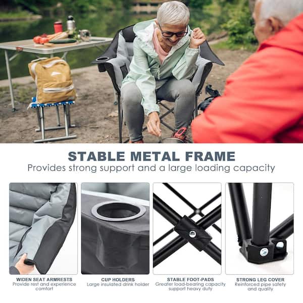 Large padded camping chair discount