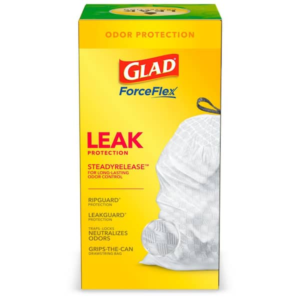 Glad ForceFlex 13 Gal. Tall Kitchen Drawstring Fresh Clean Scent with  Febreze Freshness Trash Bags (110-Count) 1258722437 - The Home Depot