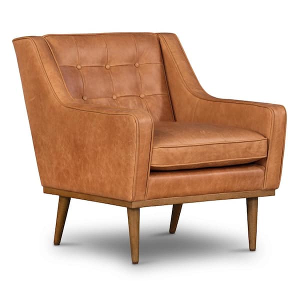 Poly and Bark Gus Cognac Tan Lounge Chair HD-LR-9204-TAN - The