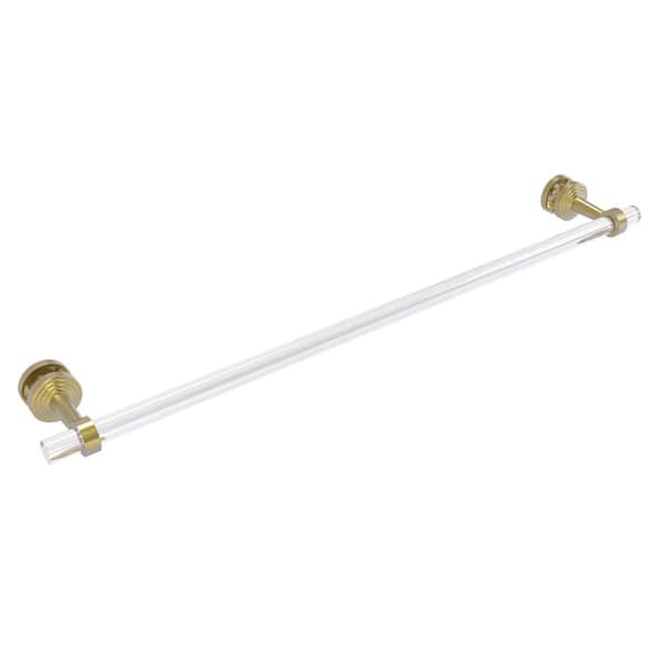 Allied Brass Pacific Beach Collection 30 in. Over-the-Door Shower Door Towel Bar in Satin Brass