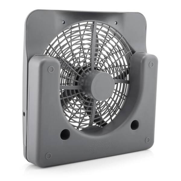 Table Fan 10" Dual Power Portable Battery Operated Or Electric With AC Adapter 