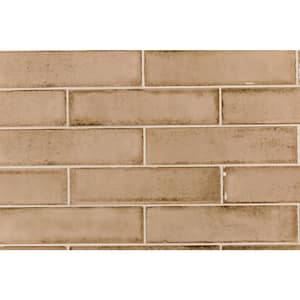 Moze Taupe 3 in. x 12 in. 9 mm Ceramic Wall Tile (22-Piece) (5.38 sq. ft./ Box)