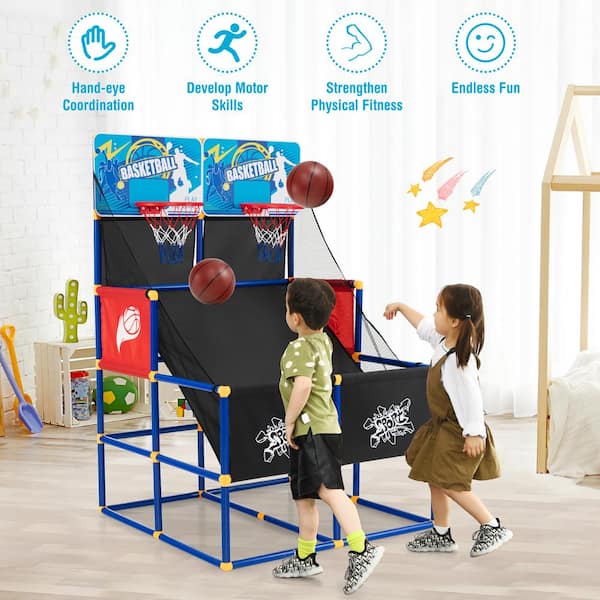 バスケットボール Birdog basketball setup Kid Ball Kids Basketball Hoop Single Shot System Arcade Game