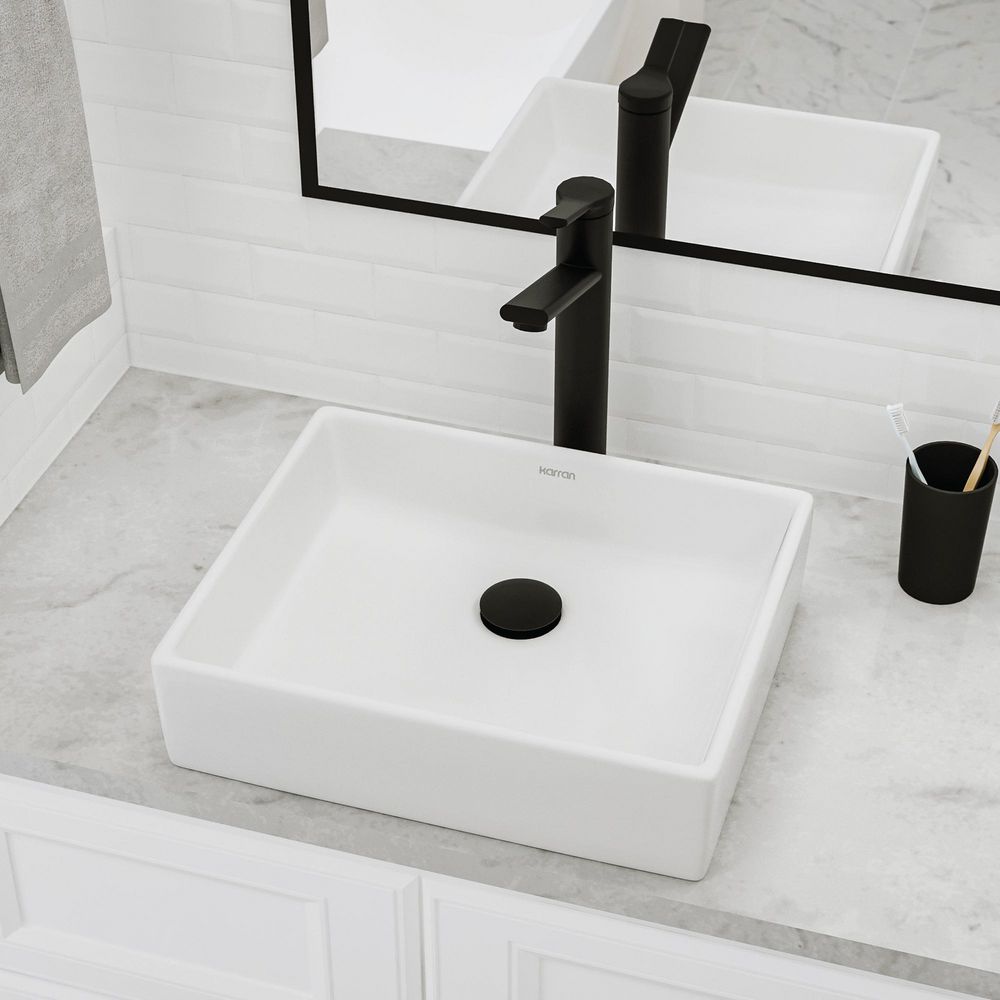 VC-503-WH Valera 16 in. Vitreous China Vessel Bathroom Sink in White