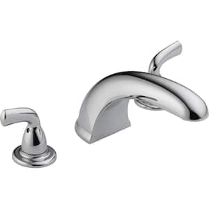 Foundations 2-Handle Deck-Mount Roman Tub Faucet Trim Kit Only in Chrome (Valve Not Included)