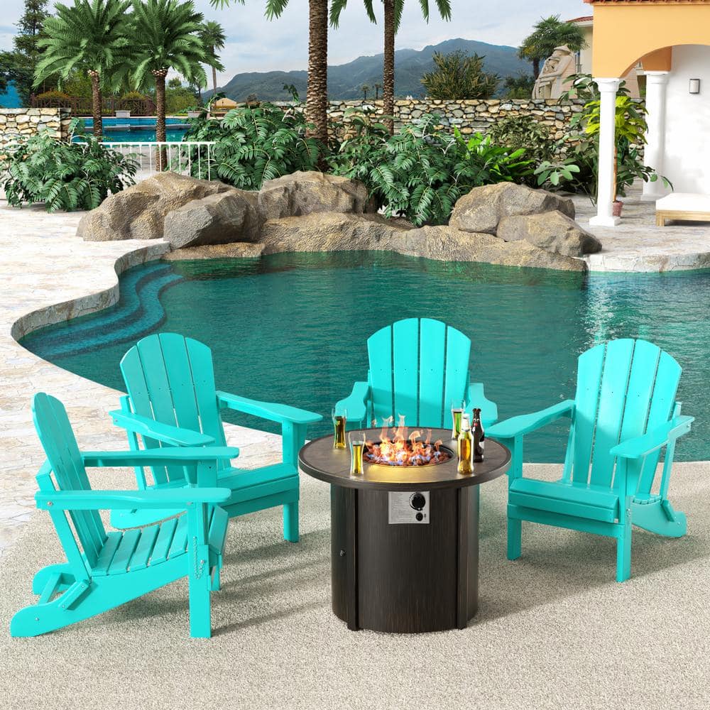 WESTIN OUTDOOR Springville Turquoise 5Piece HDPE Plastic Folding