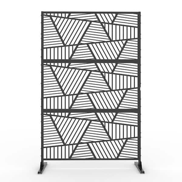 Uixe 76 in. Galvanized Steel Garden Fence Outdoor Privacy Screen Garden Screen Panels