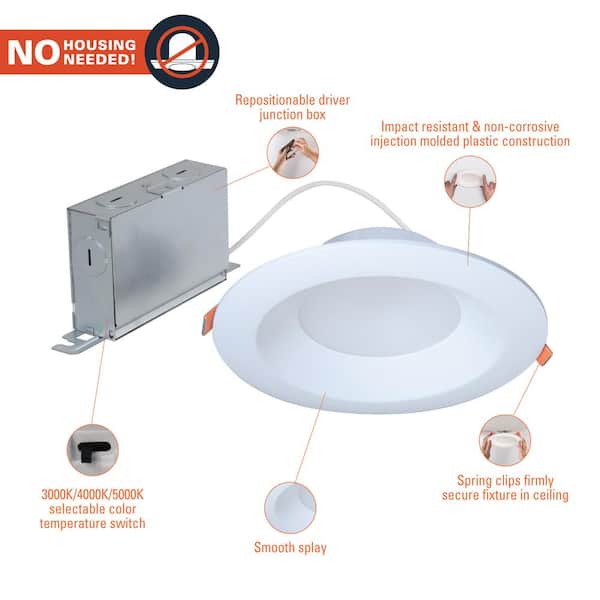 HALO LTDM Series 6 in. Adjustable CCT Canless IC Rated