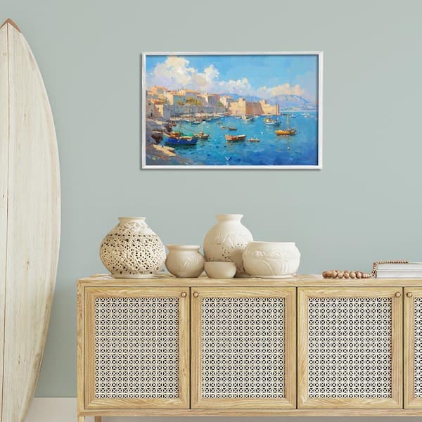 Trademark Fine Art 35 in. x 47 in. Mideterreanean Beach Canvas Art