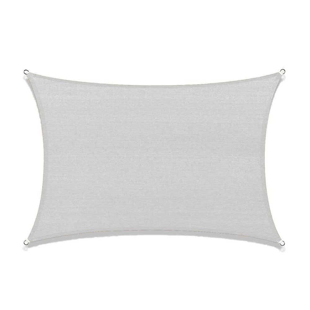 Gray High Density Polyethylene Rectangular Shade Sail for Patio