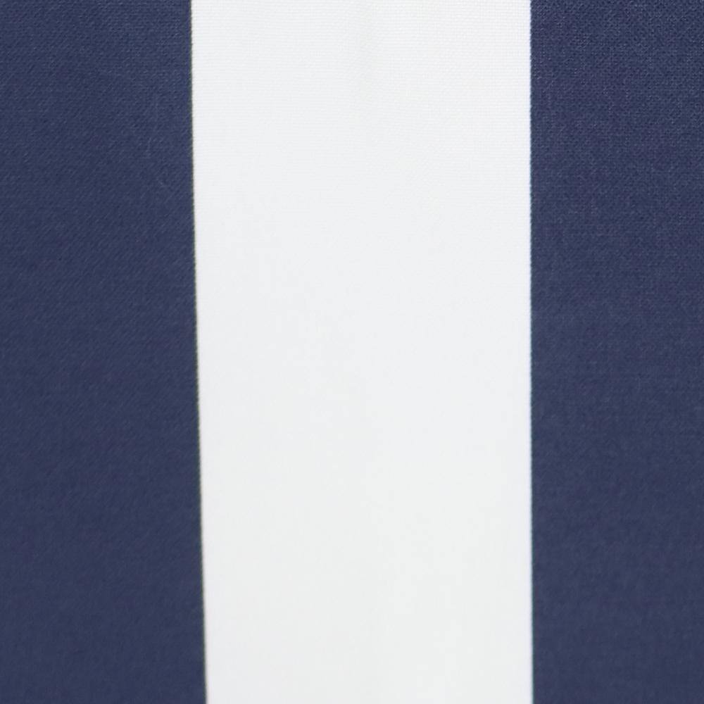 Blue and White Stripe Polyester Light-Filtering Grommet Curtain Panel
