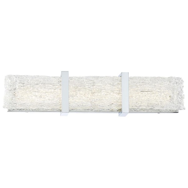 George Kovacs Forest Ice II 24 in. Chrome Integrated LED Vanity Light Bar
