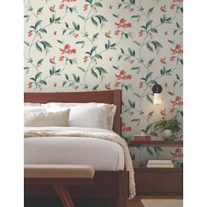 Springtime Sand/Clay Multi-Colored Matte Pre-pasted Paper Wallpaper 60.75 sq. ft