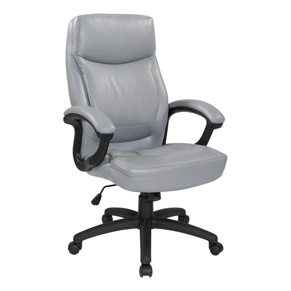 Bonded Leather Seat Adjustable Height Executive Chair in Charcoal Grey with Adjustable Arms price history on PriceWatchPro