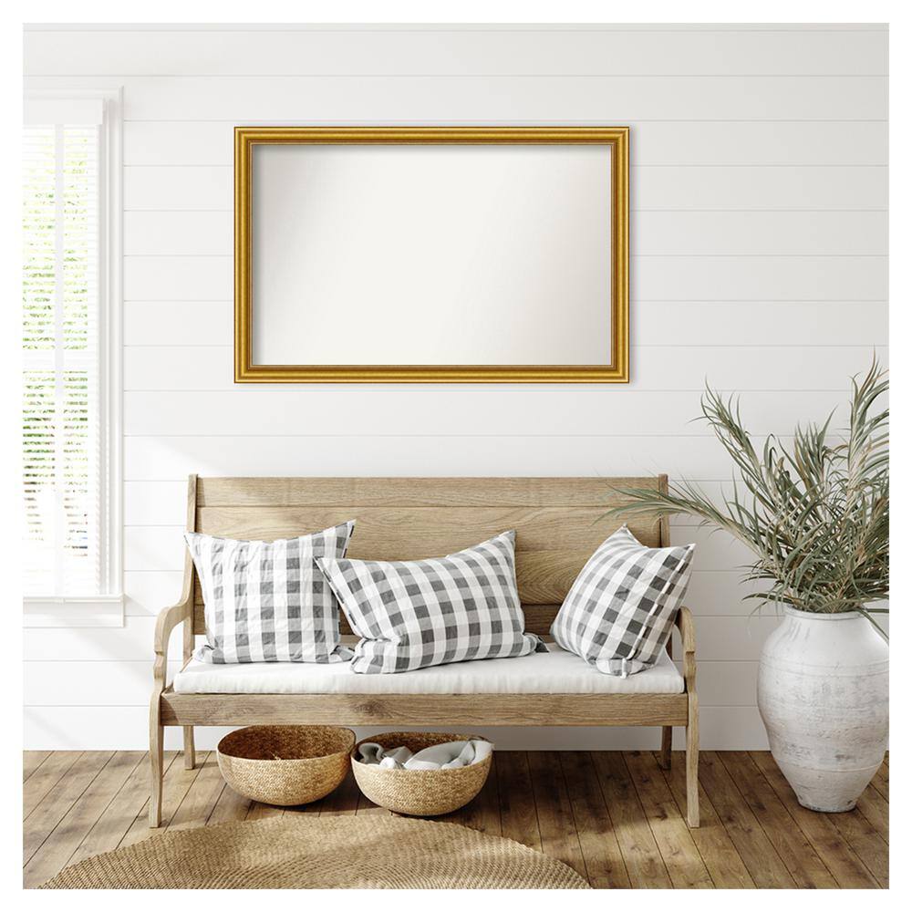 Townhouse Gold Medium Wood Framed Bathroom Vanity Mirror