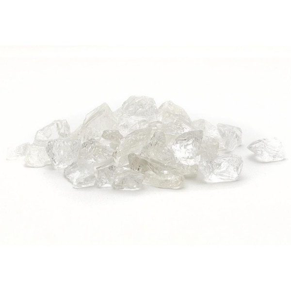 Margo Garden Products 1/2 in. 10 lb. Medium Ice Clear Landscape Fire Glass