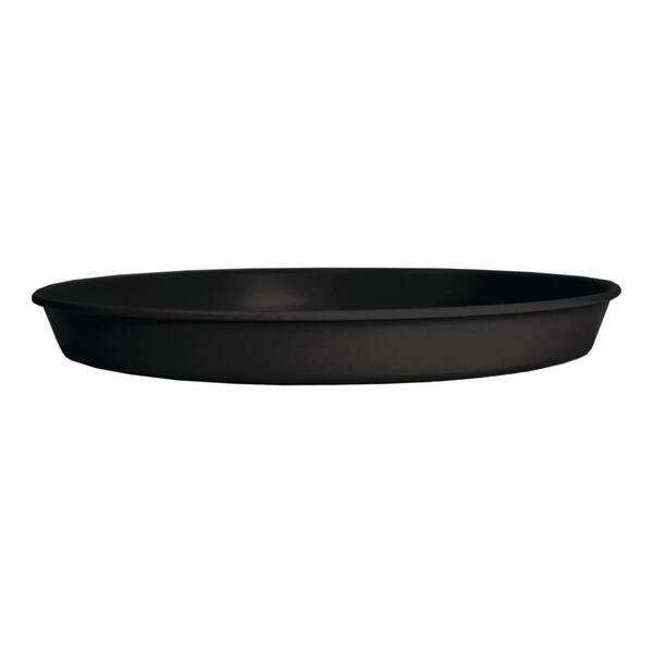 Vigoro 6 in. Dia. Antonella Black Plastic Plant Saucer PCS06005G18 ...