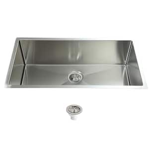 37.5 in. Stainless Steel 16-Gauge Single Bowl Undermount Kitchen Sink