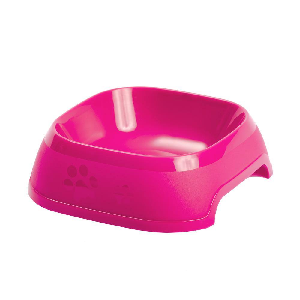 Magenta and Beige Polypropylene Dog House with Bowl for Small/Medium Breeds
