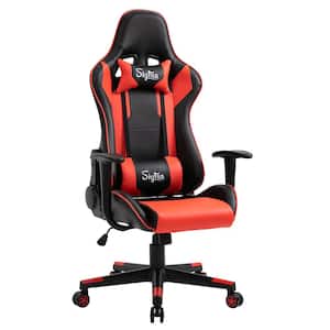 Sigtua Red Gaming Chair Reclining Backrest Ergonomic Design with Height Adjustment
