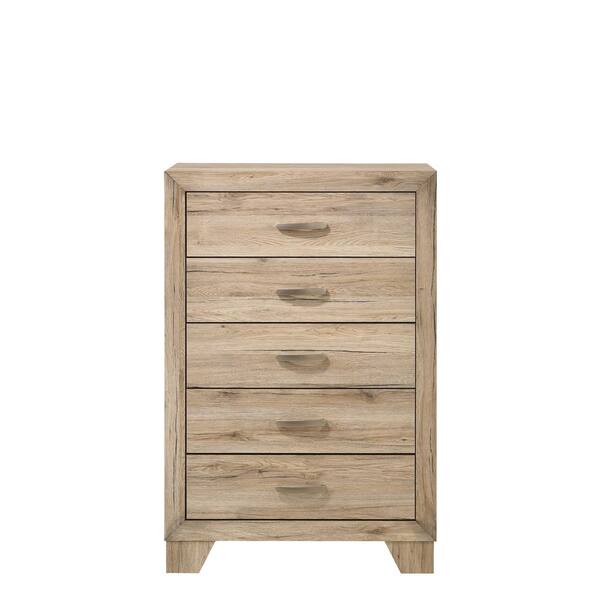 Acme Furniture Miquell 5 Drawer Natural, Mathis Brothers Wood Dressers