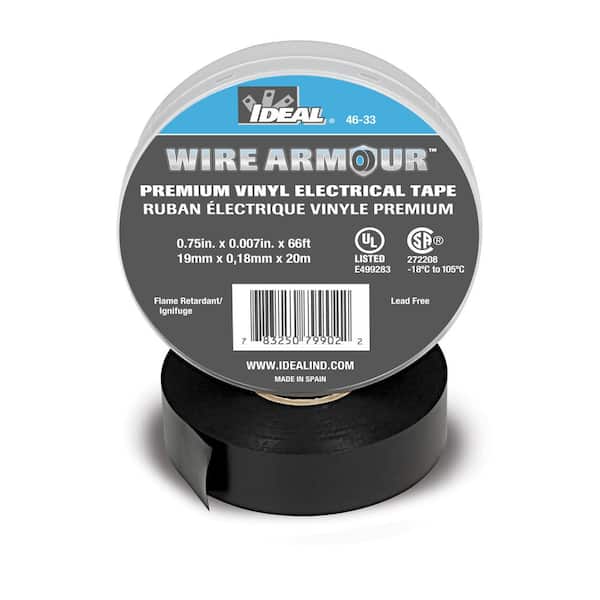 IDEAL Wire Armour 3/4 in. x 66 ft. x 0.007 in. 33 Premium Vinyl Tape, Black