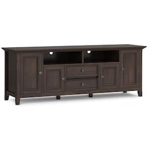 Amherst Brunette Brown 72 in. Wide TV Media Stand For TVs up to 80 in.