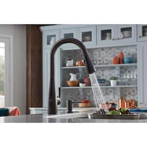 Essie Touchless 1-Handle Pull-Down Sprayer Kitchen Faucet with MotionSense Wave and Power Clean in Mediterranean Bronze