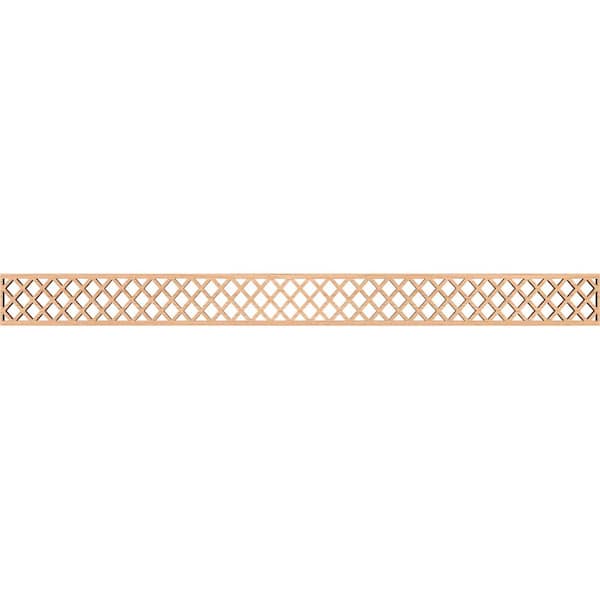 Manchester Fretwork 0.375 in. D x 46.375 in. W x 4 in. L Hickory Wood Panel Moulding