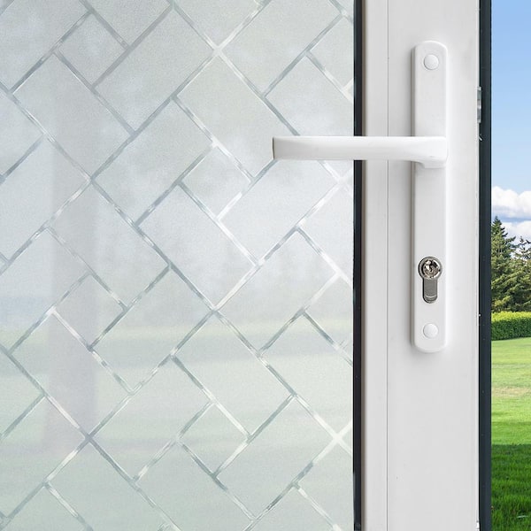 Gila 36 in. W x 78 in. H Privacy Control Frosted Tile Window Film