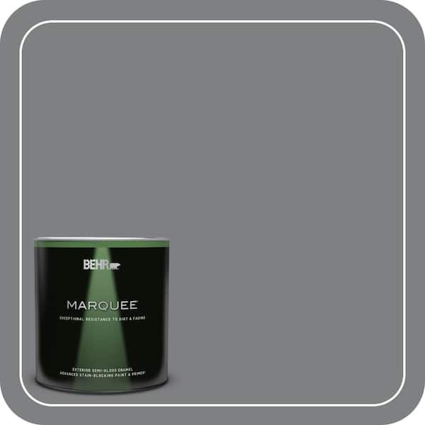 BEHR MARQUEE 1 qt. #T12-10 Game Over Semi-Gloss Enamel Exterior Paint & Primer