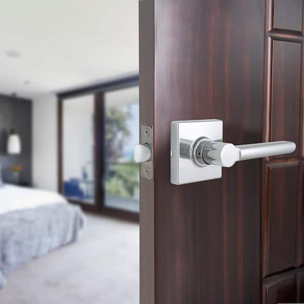 Tonbridge Bright Chrome Hall/Closet Door Lever with Square Rose