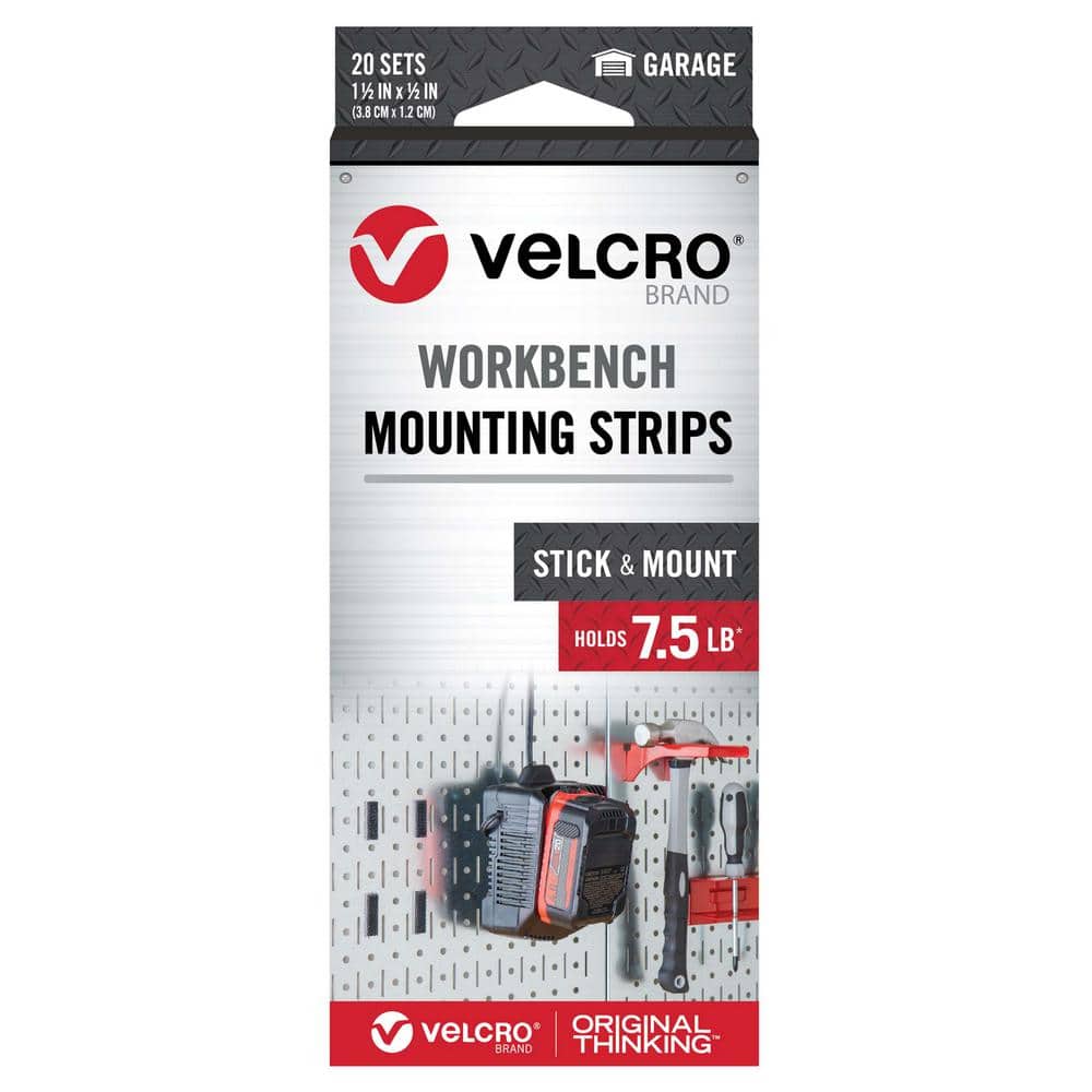 VELCRO 3-1/2 in. x 3/4 in. Sticky Back Strips (4-Pack) 90075 - The Home  Depot