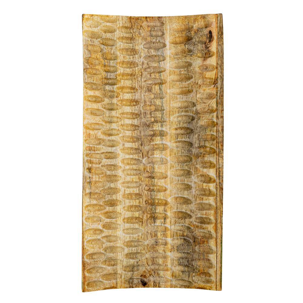 Natural Hand Carved Boho Wooden Tray