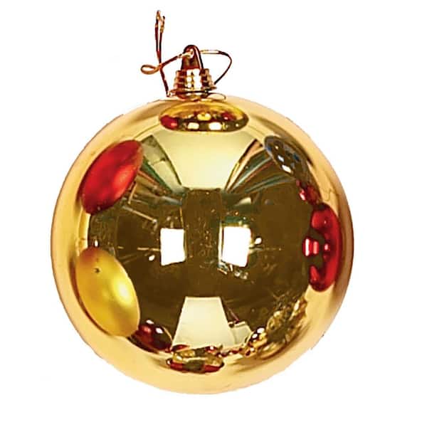 200 mm Gold Christmas Shatterproof Plastic Ball Ornament